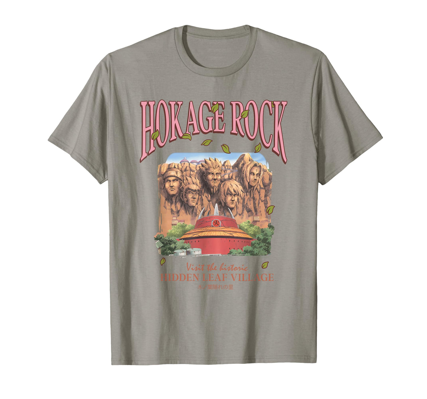 Naruto Shippuden Historic Hokage Rock Tourism Anime T-Shirt