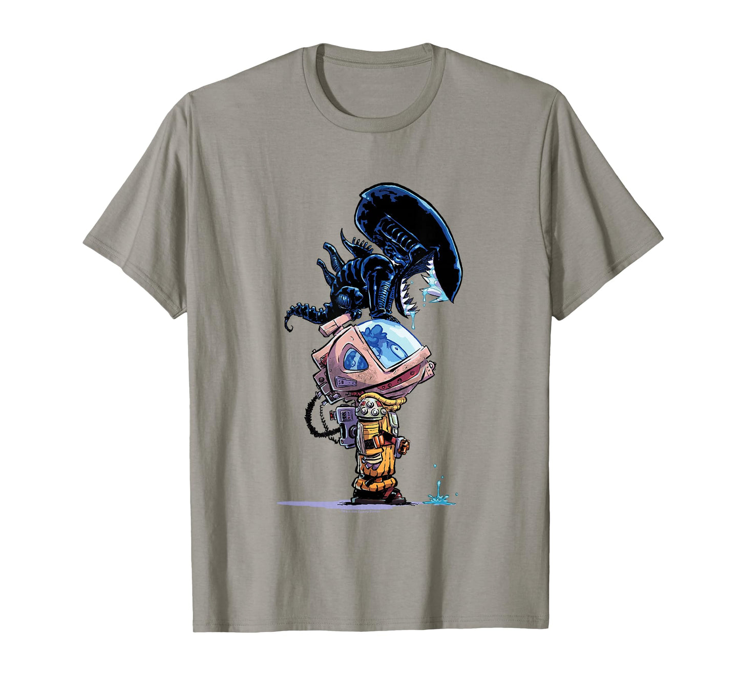Aliens Cute Animated Xenomorph Big Chest Chibi Poster T-Shirt