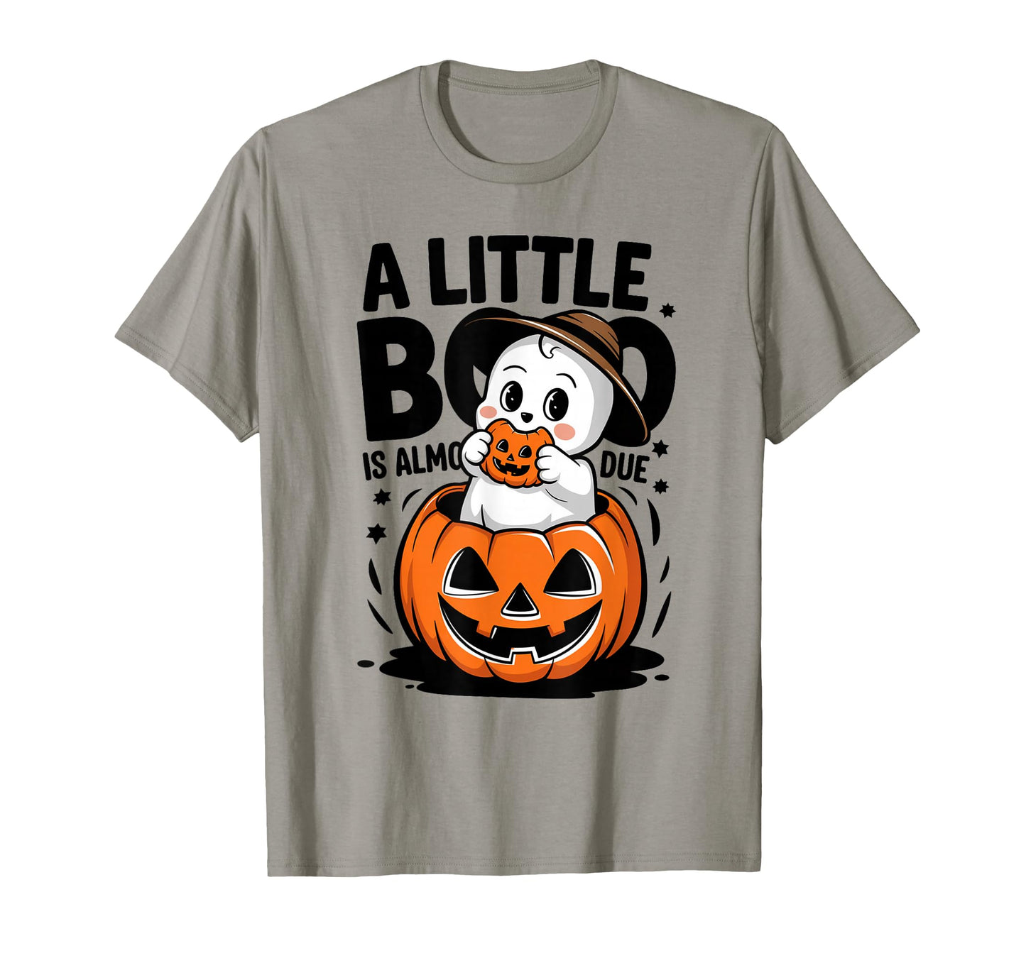 Little Boo Is Almost Due Halloween Pregnant Baby Ghost T-Shirt