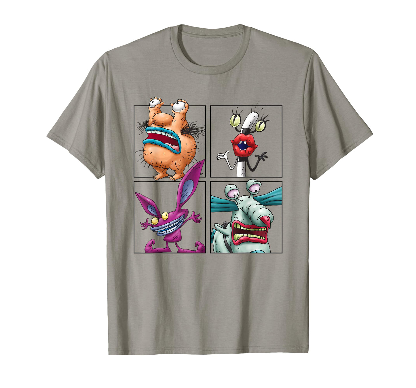 Aaahh!!! Real Monsters Front Back Character Grid Nickelodeon T-Shirt