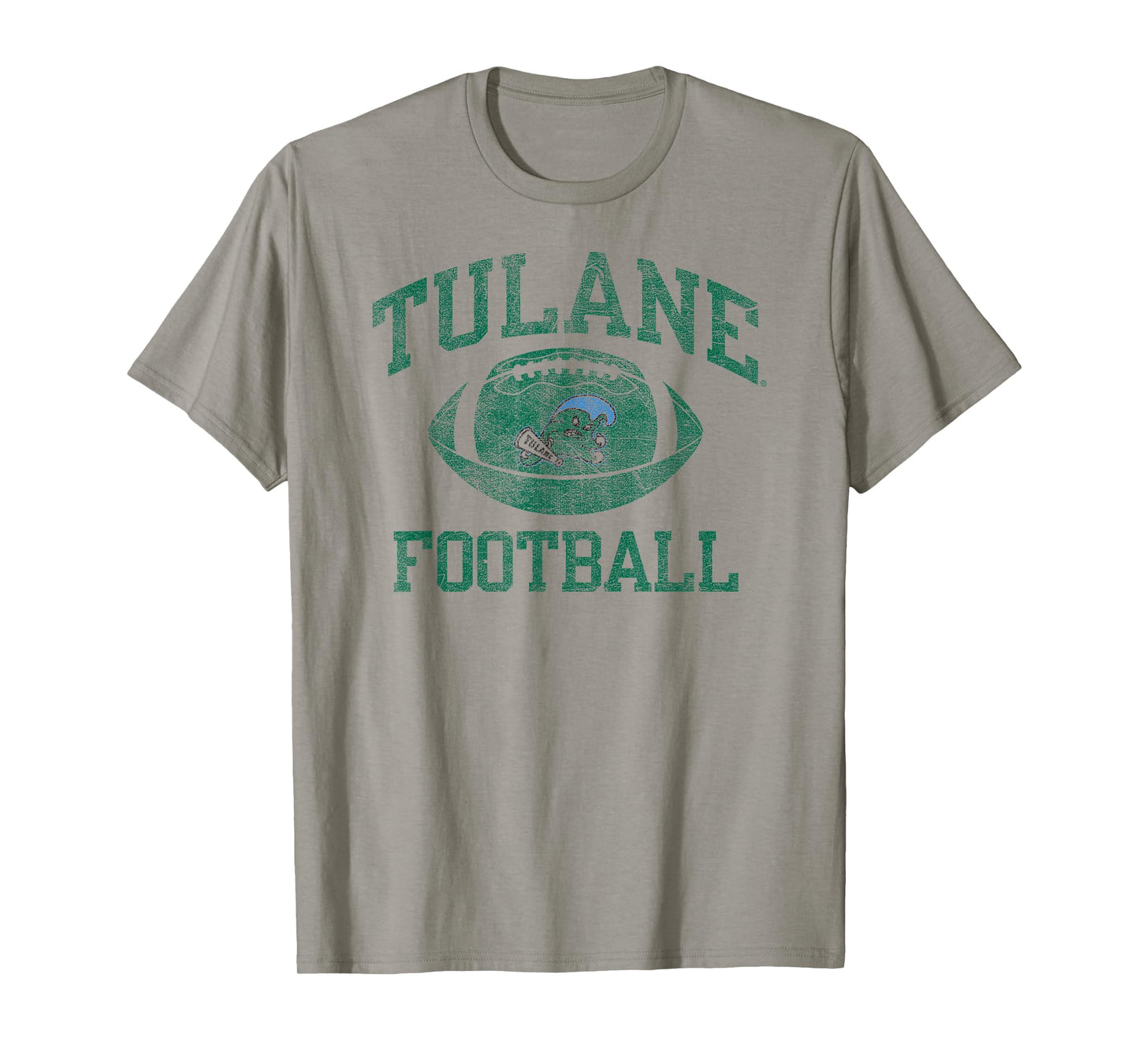 Tulane Green Wave Football Intensity Vintage White T-Shirt