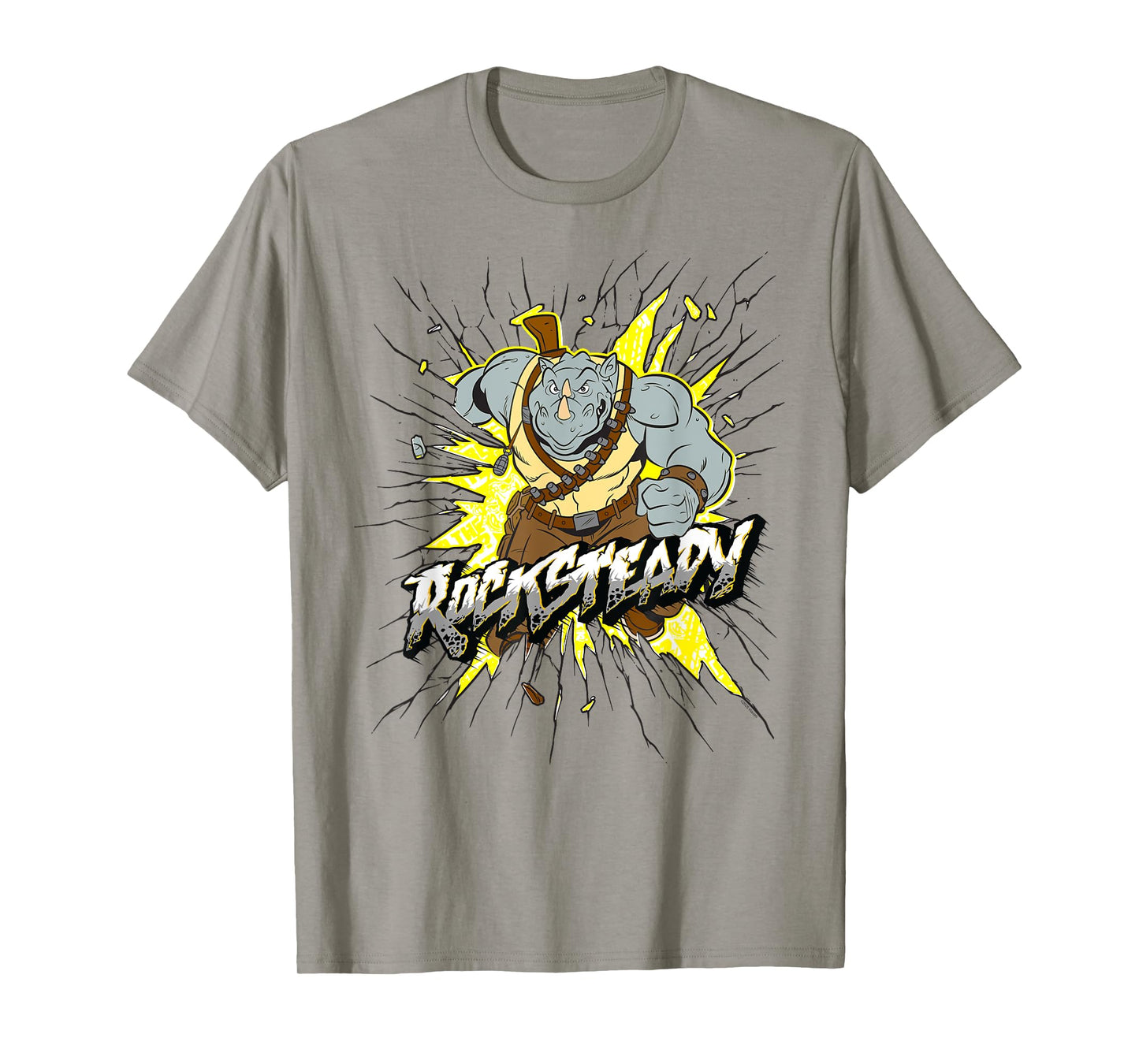 TMNT Rocksteady Crash Retro Cartoon T-Shirt