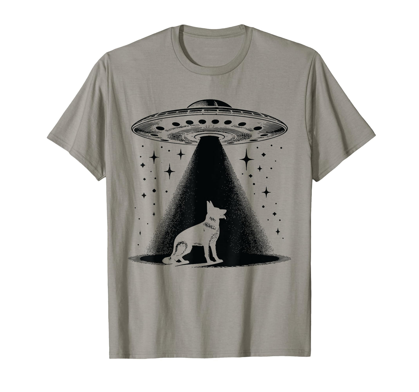 German Shepherd Mom Dad Dog - Funny Alien UFO T-Shirt