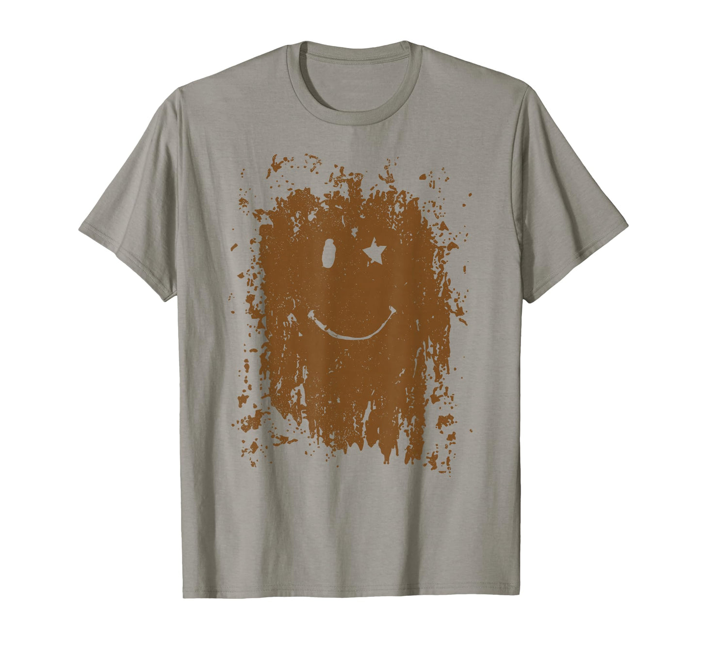 Funny Mud Splatter Face Cool Marathon and Mud Run T-Shirt