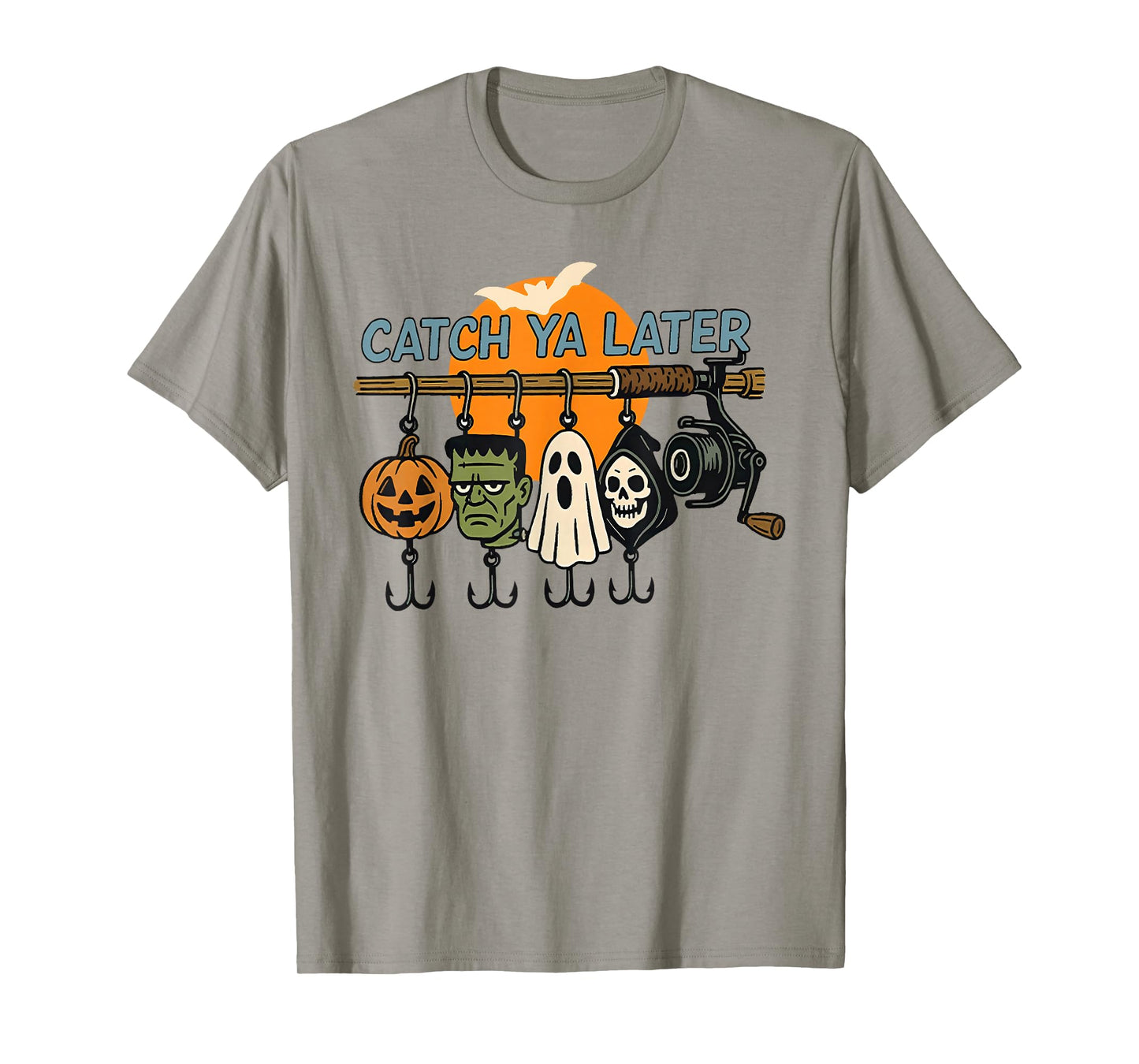 Halloween Catch Ya Later Fishing Fisherman Spooky Season T-Shirt