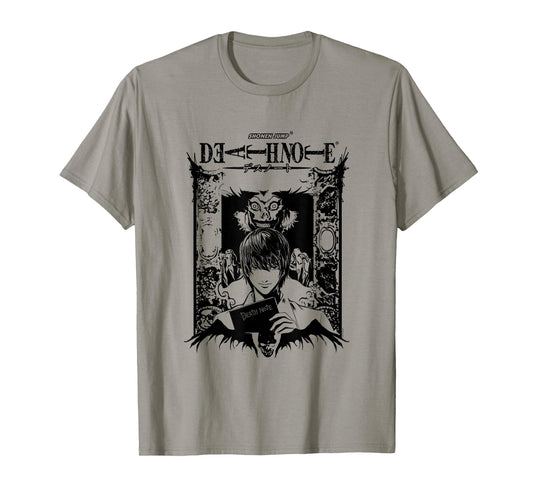 Death Note Light and Ryuk in Ornate Frame Anime T-Shirt