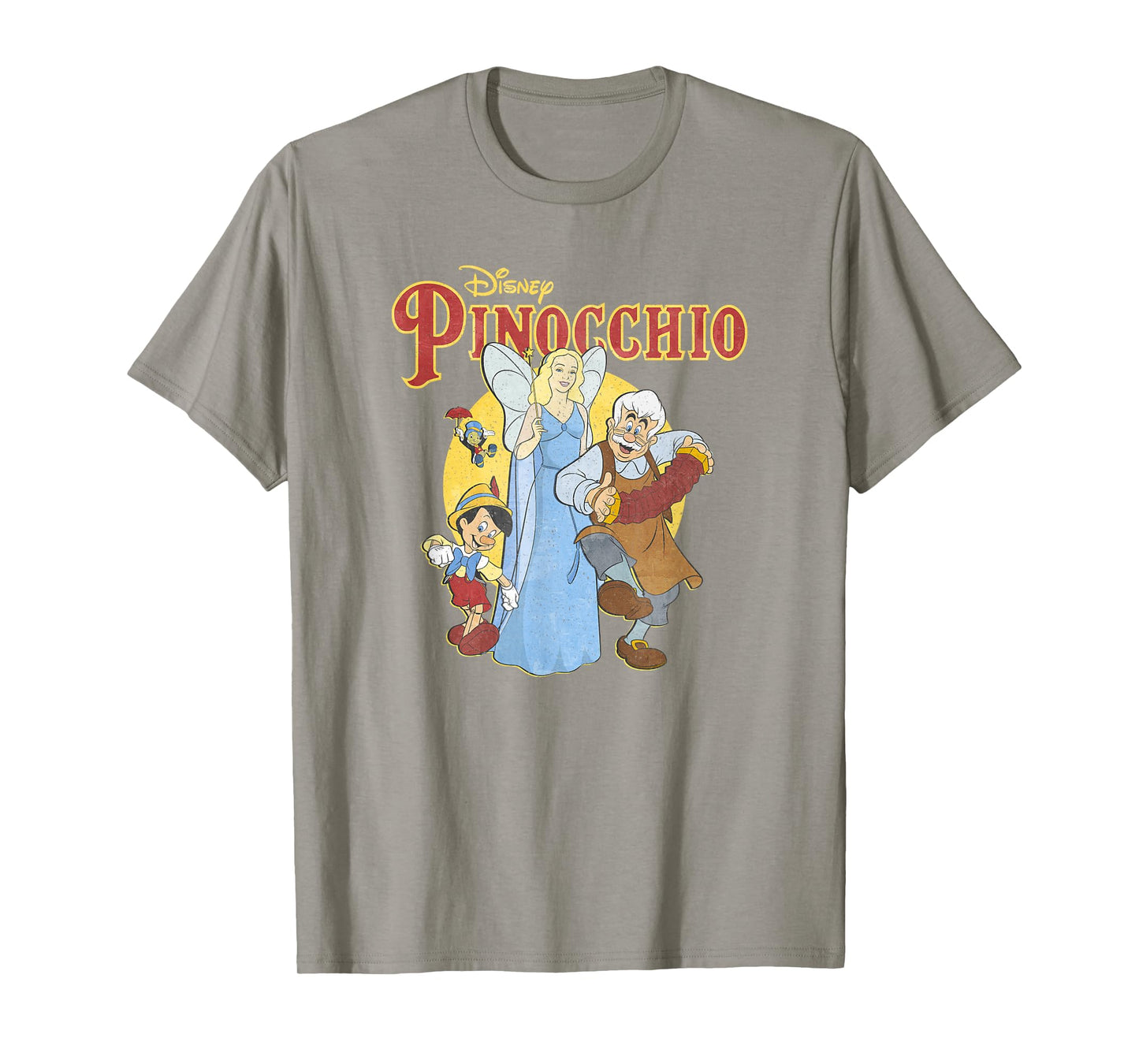 Disney Pinocchio Vintage Classic Group Movie Poster T-Shirt