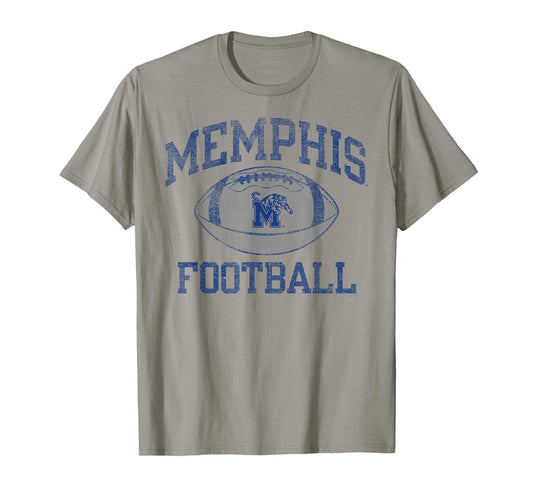 Memphis Tigers Football Intensity Vintage White T-Shirt