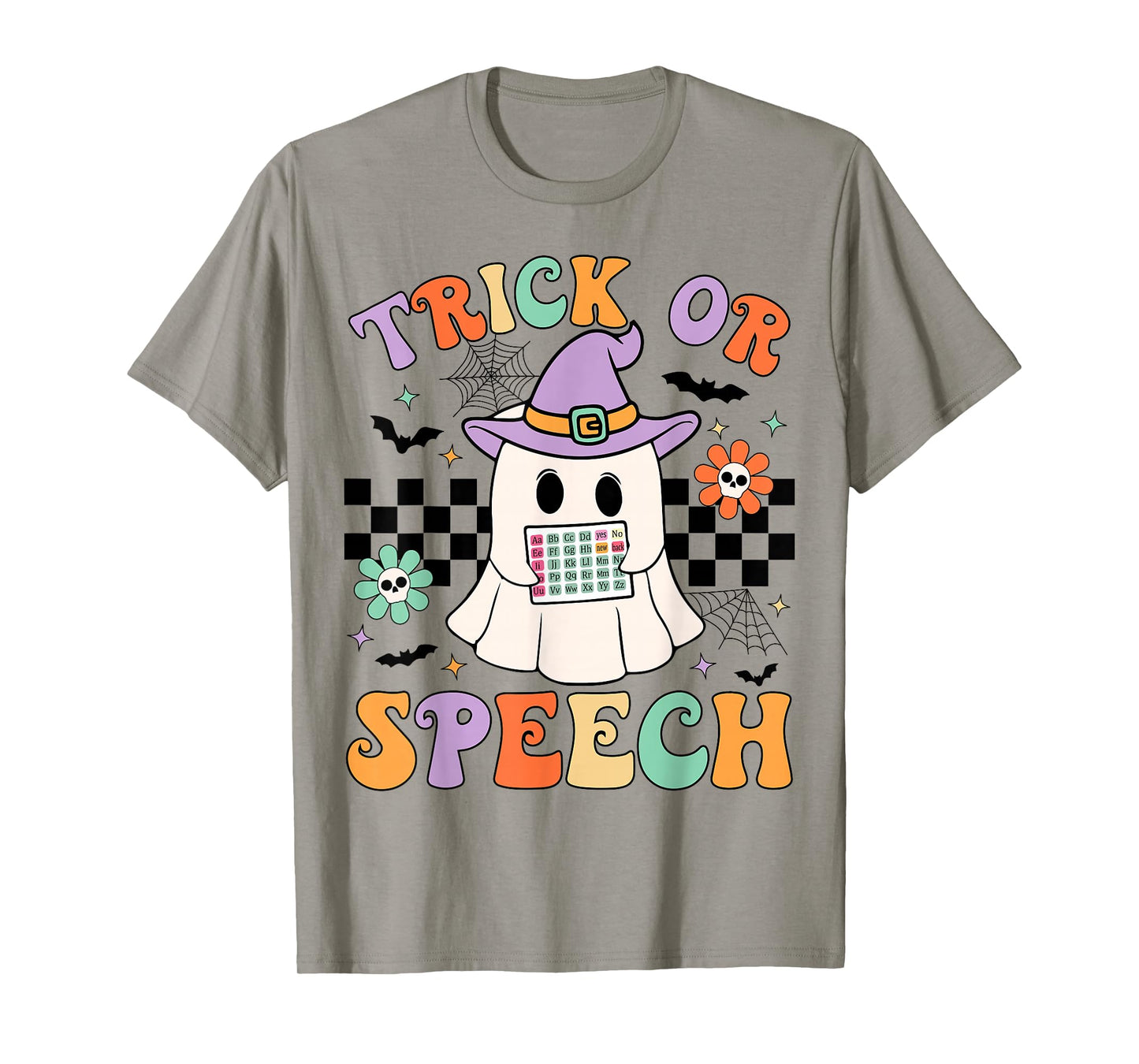 Trick or Speech Retro SLP Halloween Speech Therapy Halloween T-Shirt