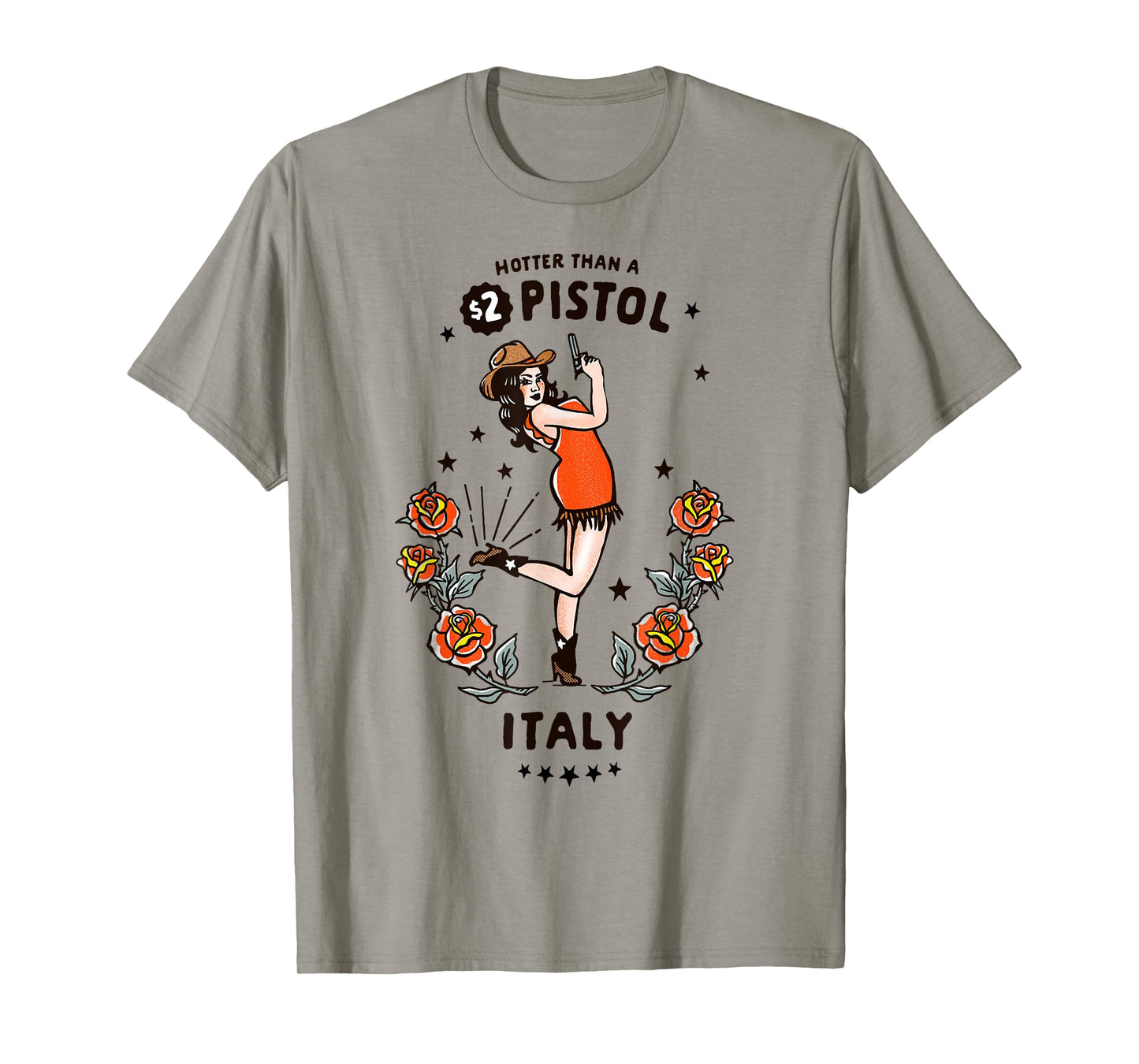 Cute Vintage Italy Cowgirl: Italian Spaghetti Western Cowboy T-Shirt