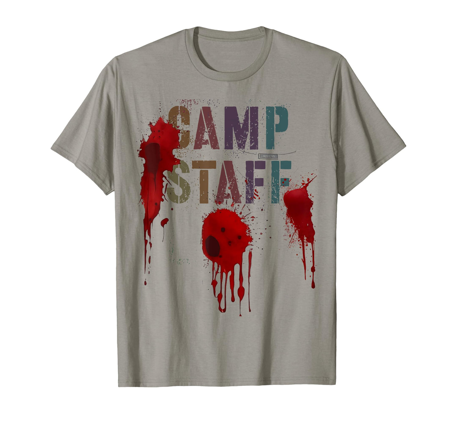 Funny Halloween CAMP STAFF Bloody Counselor Nurse I'm Fine T-Shirt