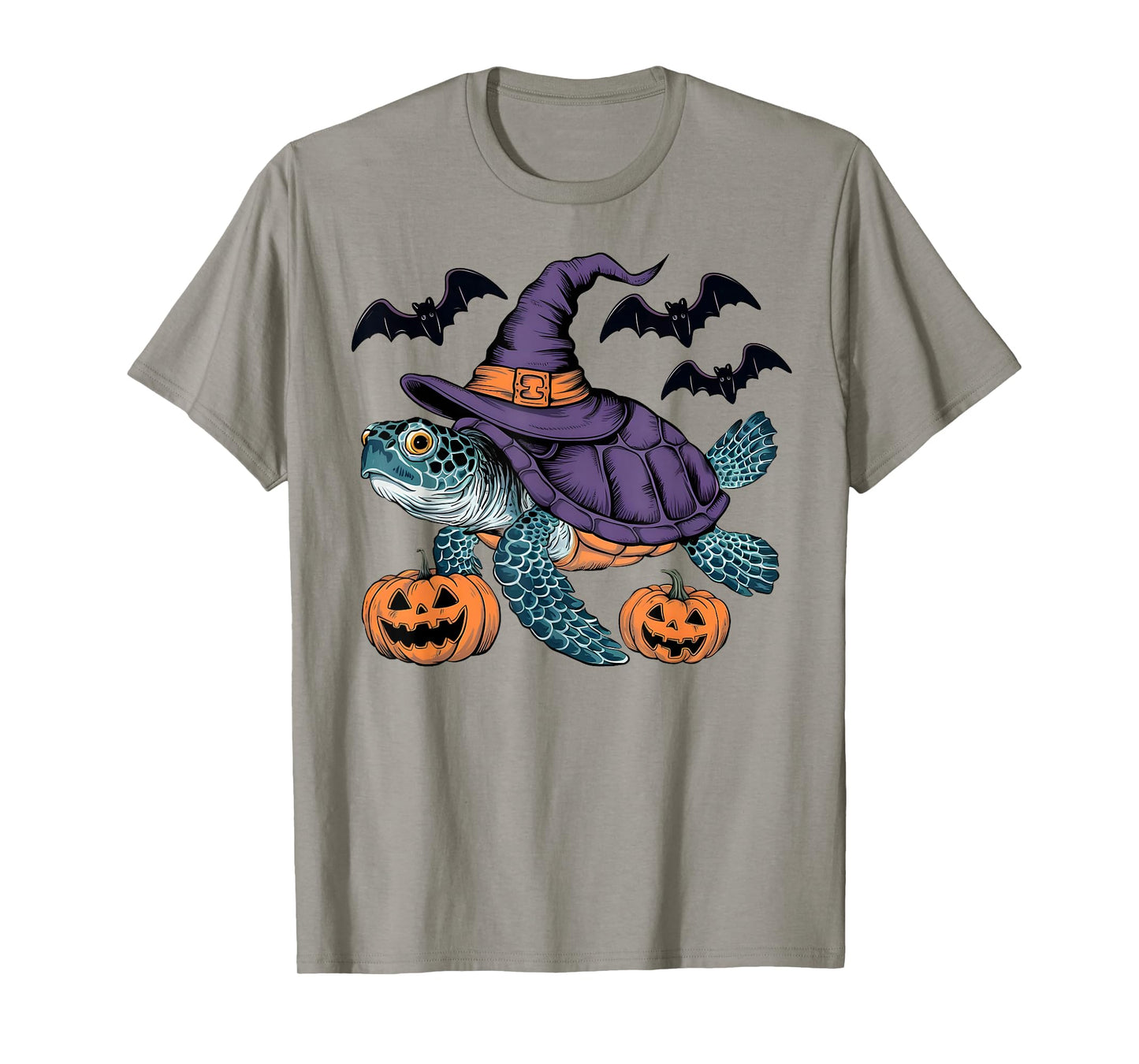 Pumpkin Bat Witch Costume Sea Turtle Halloween T-Shirt