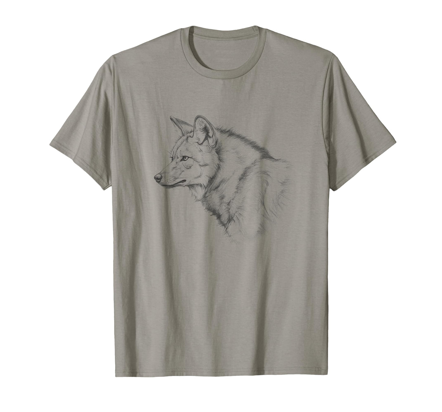 Vintage Maned Wolf Drawing Art Design T-Shirt