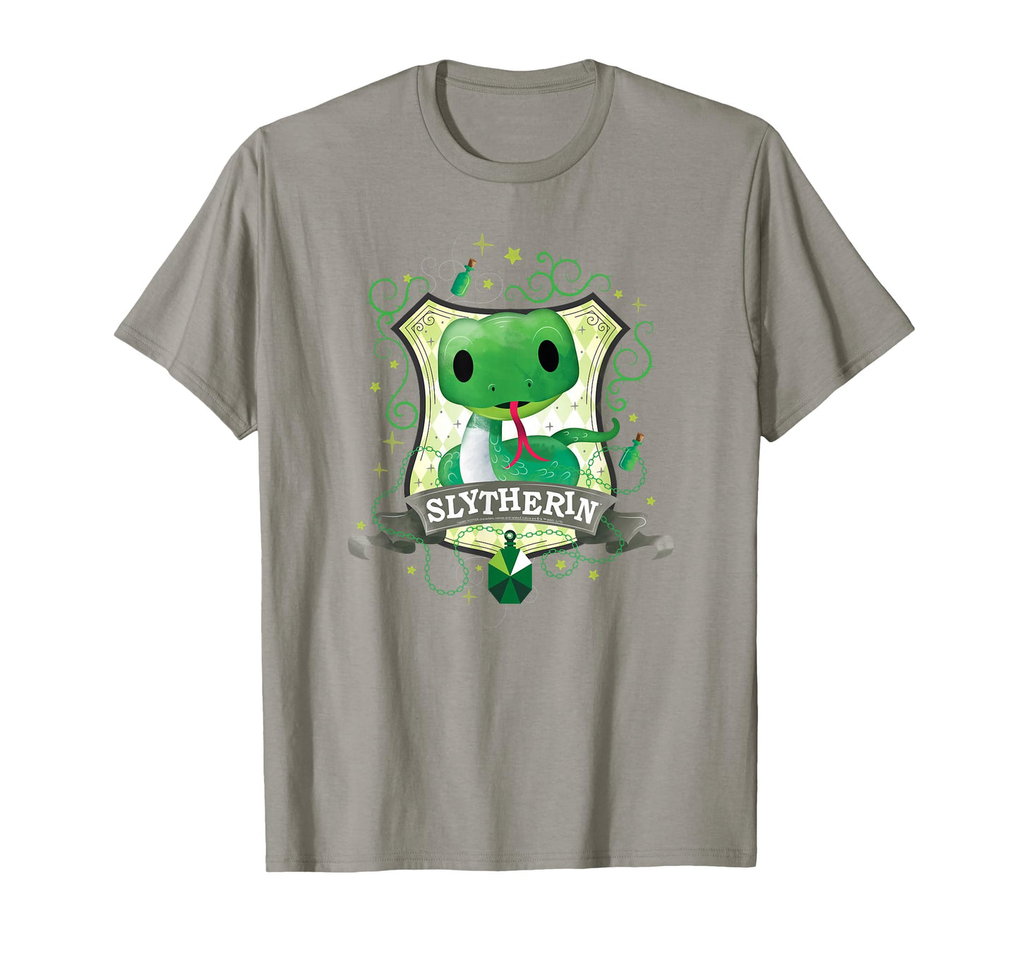 Harry Potter Watercolor Slytherin Crest T-Shirt