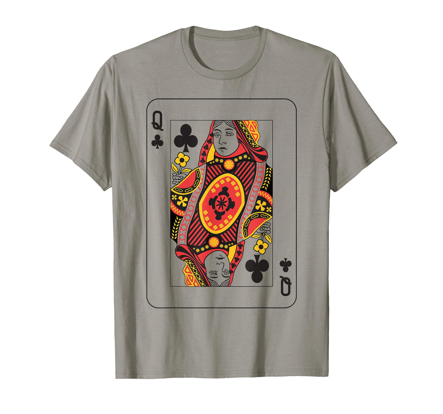 Queen of Clubs | Deck of Cards Front and Back Group Costume T-Shirt