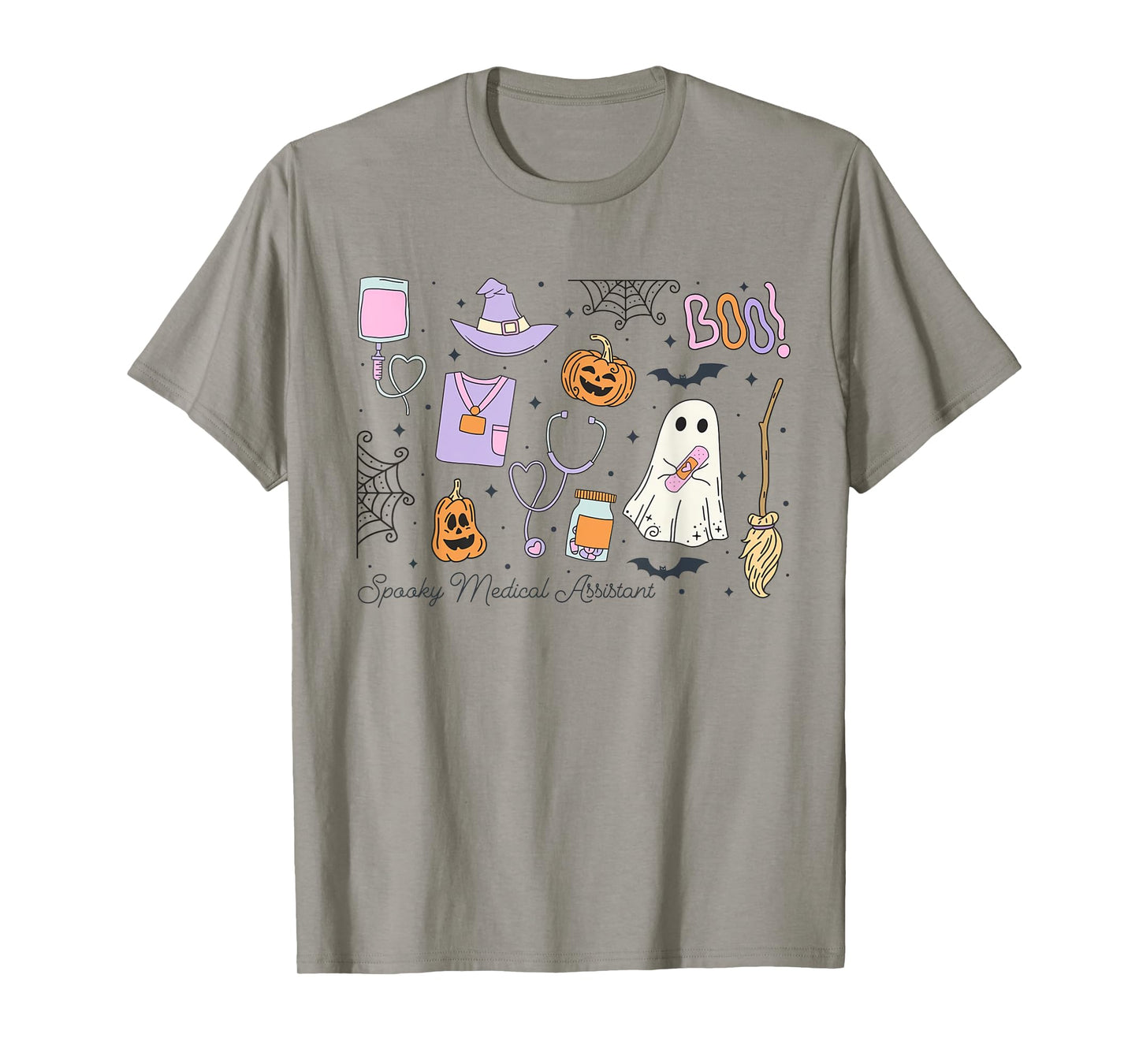 Spooky Medical Assistant Halloween Ghost MA Autumn CMA RMA T-Shirt
