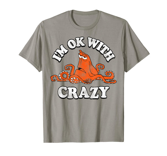 Disney Pixar Finding Dory Hank I'm Ok with Crazy Vintage T-Shirt