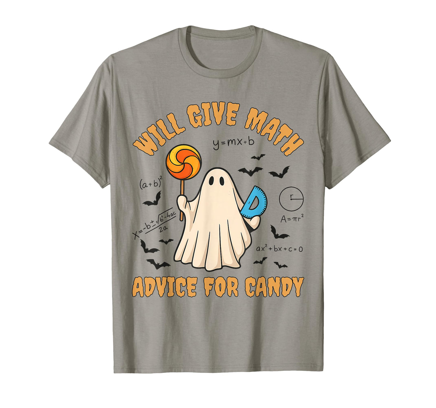 Will Give Math Advice for Candy Math Ghost Teacher Halloween T-Shirt