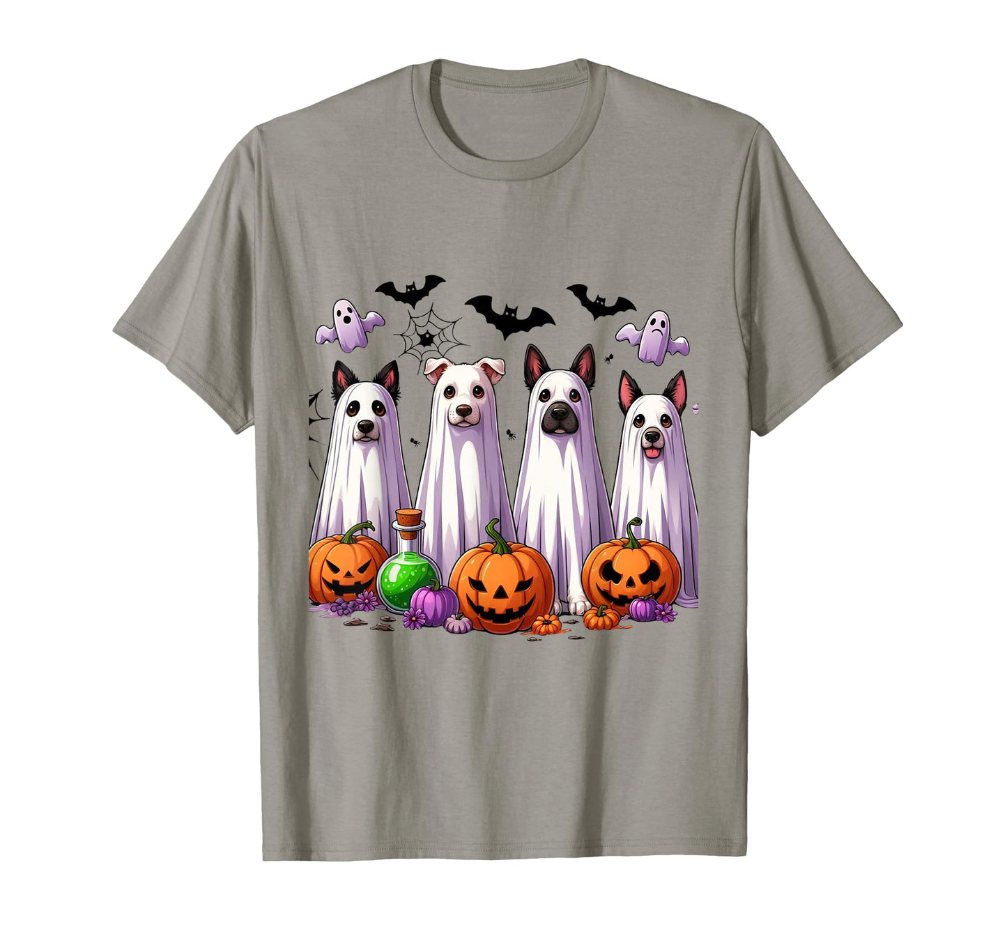 Dog Ghost Cute Dog Dressed As Ghost Funny Halloween Dog T-Shirt