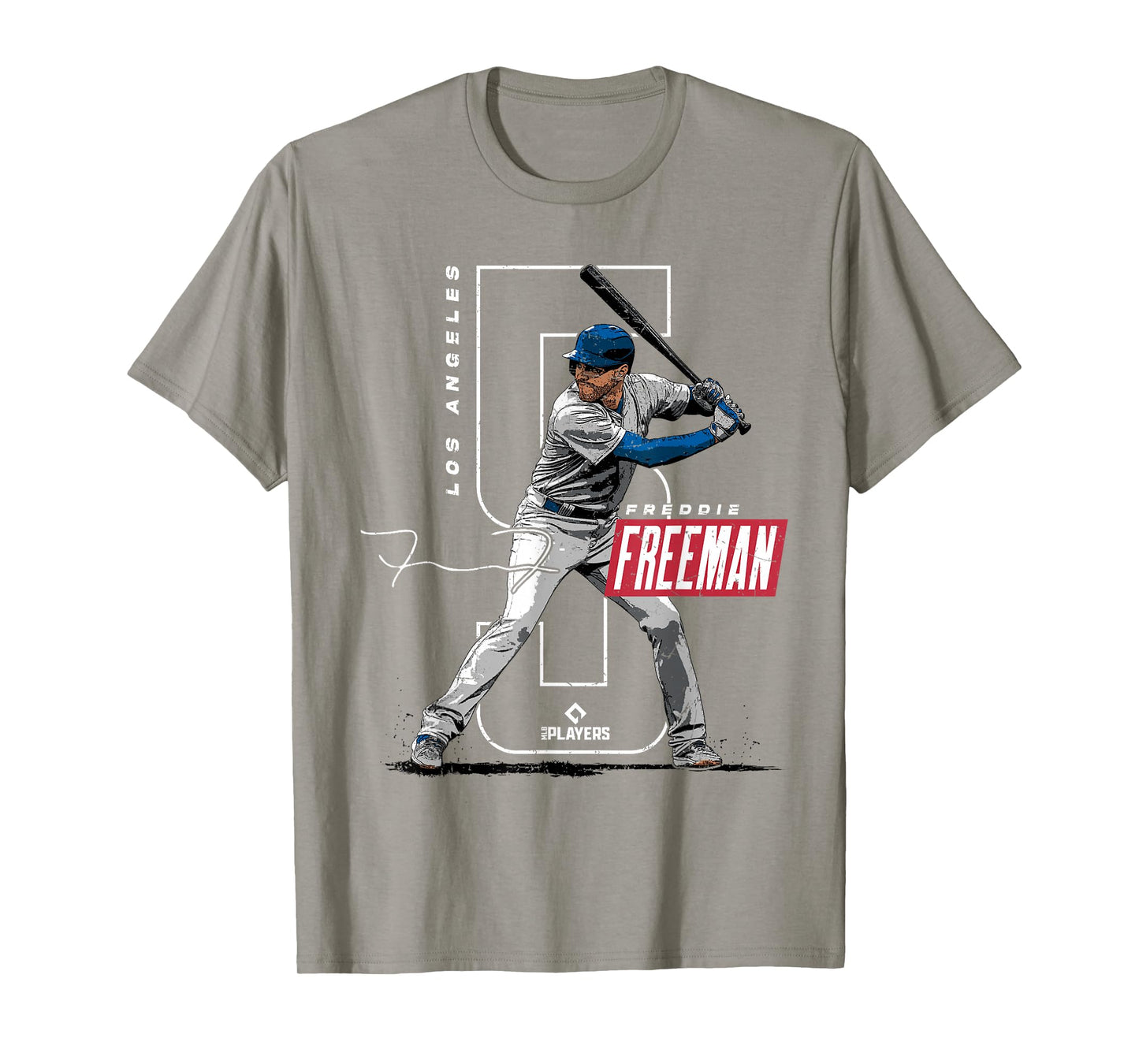 License Champs Freddie Freeman | Los Angeles Baseball Players | MLBFRE3002 T-Shirt, Small, Blue