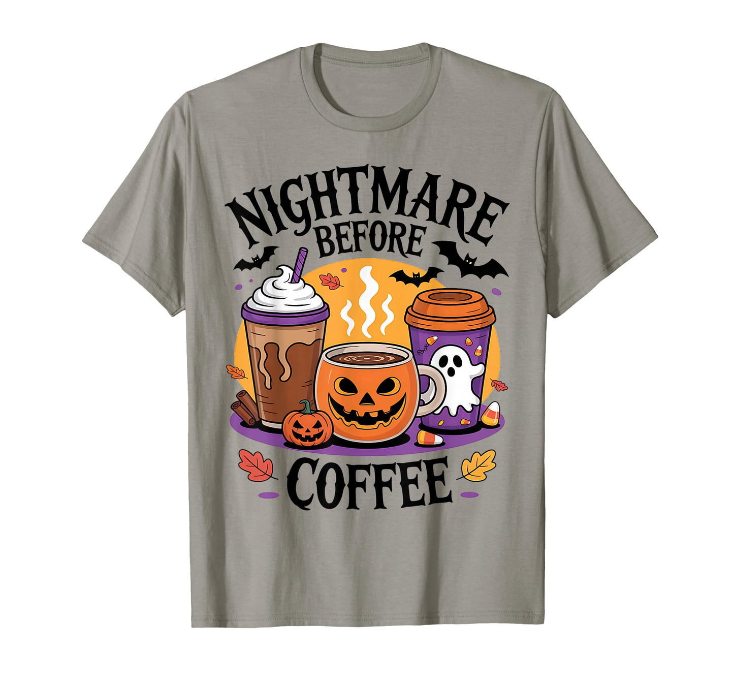 Nightmare Before Coffee Pumpkin Spice Halloween Costume T-Shirt