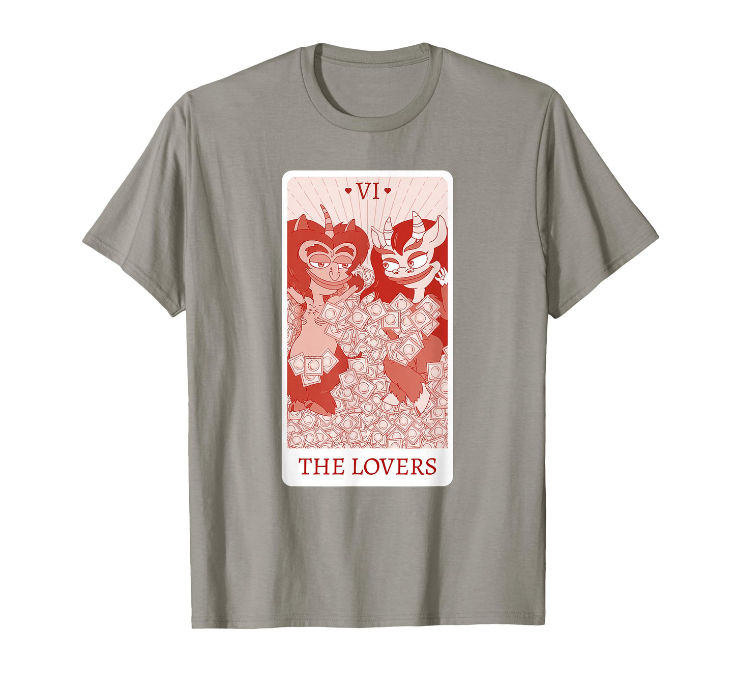 Big Mouth The Lovers Hormones Monsters Tarot Card T-Shirt