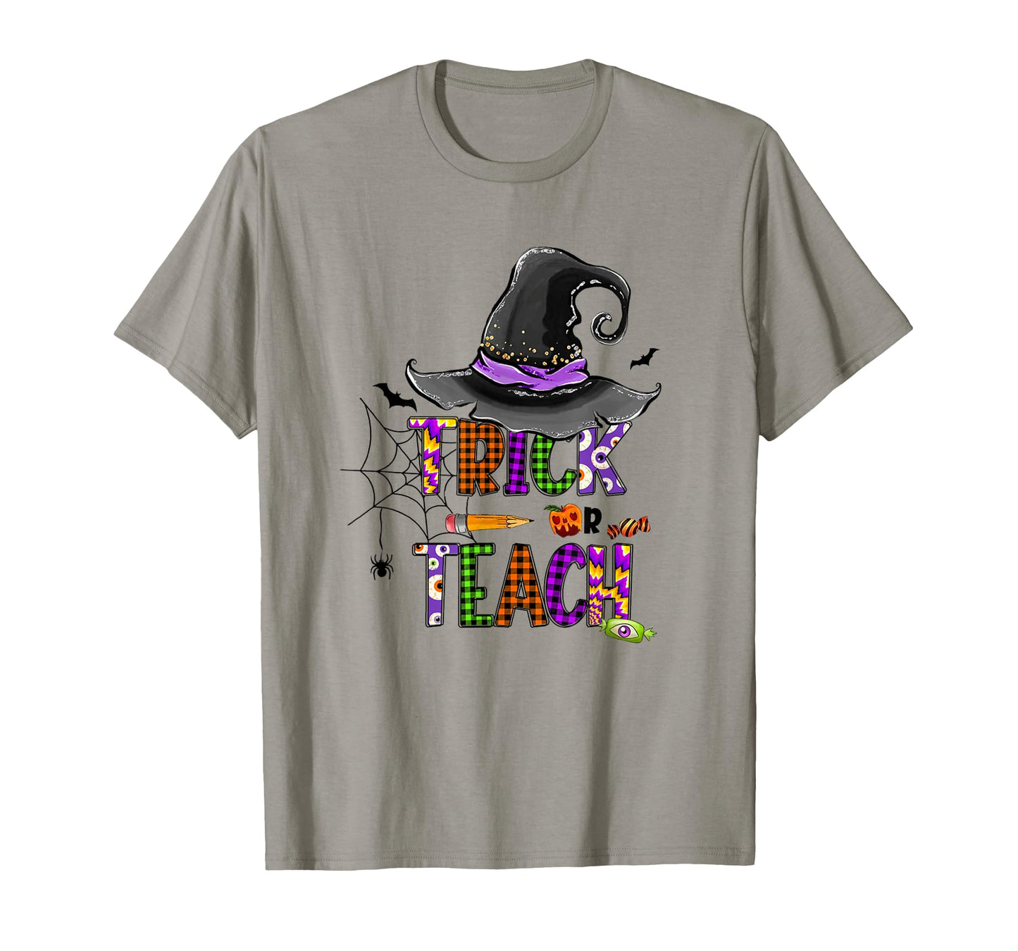 Retro Trick Or Teach Ghost Teacher Halloween Costume Womens T-Shirt