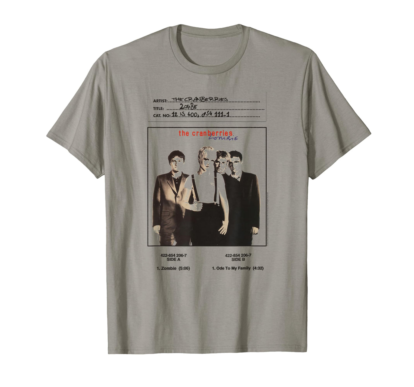 The Cranberries Zombie Vinyl Handwritten Vintage Band T-Shirt