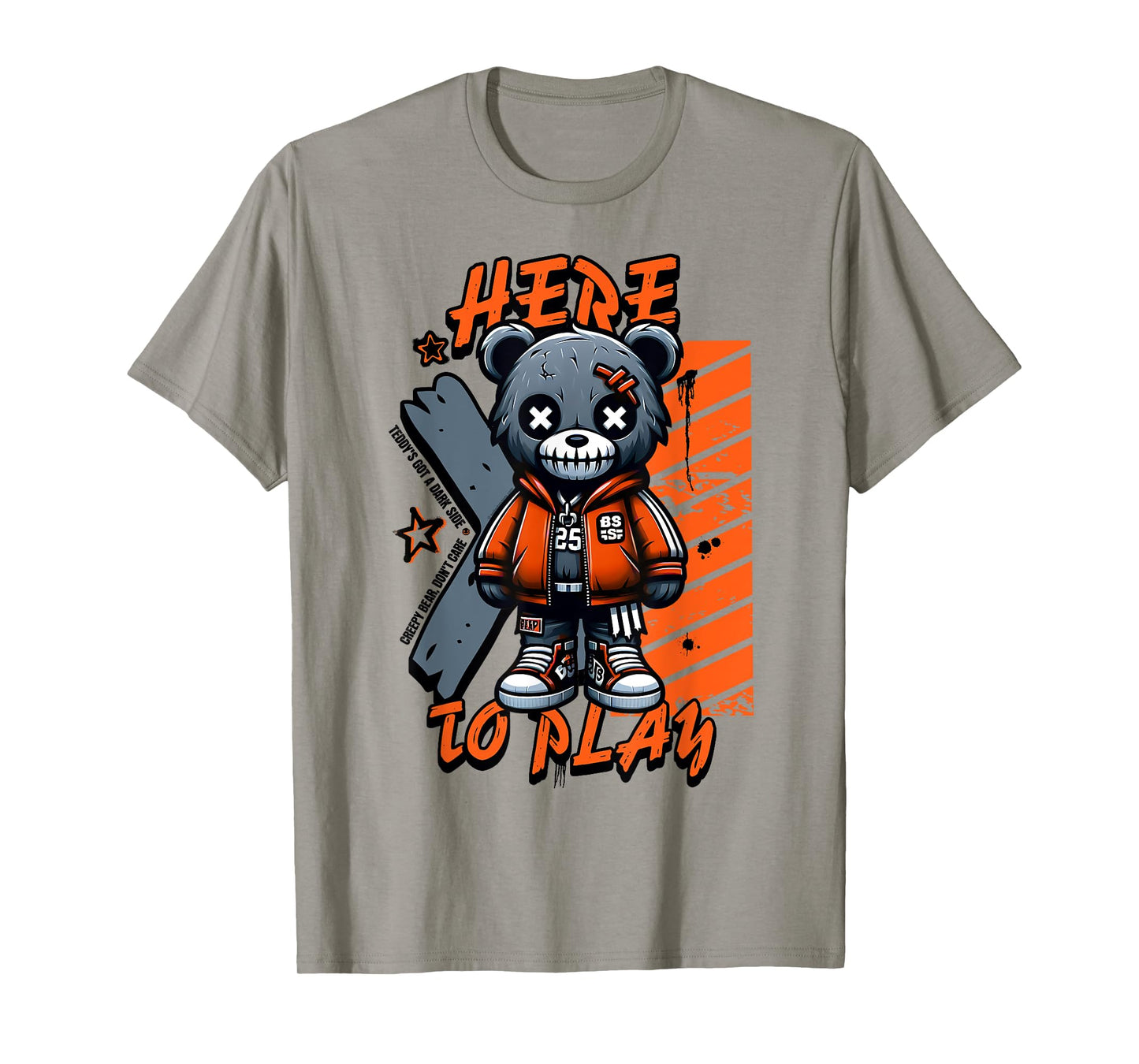 Scary Cute Teddy Bear Here to Play Pastel Goth Style Creepy T-Shirt