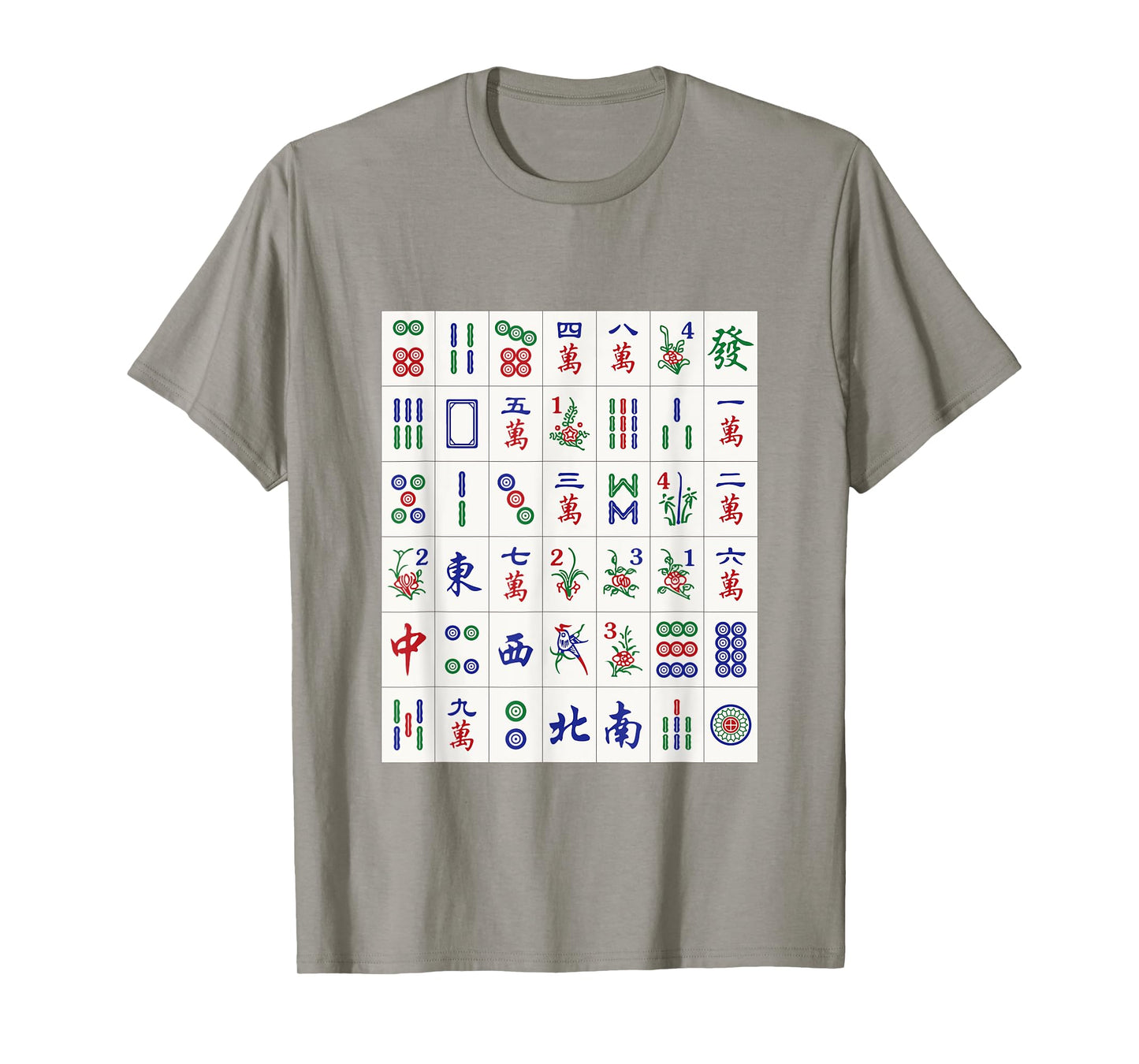 Random Assorted Mahjong Game Tiles in a Flat Wall Pile T-Shirt