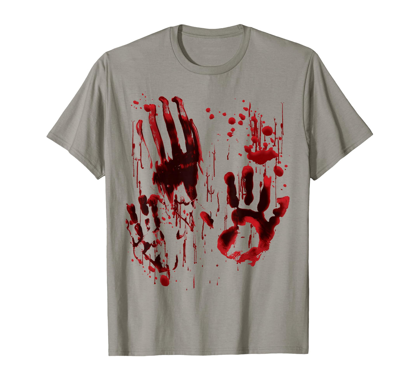 Blood Splatter Blood Stained Bloody Hand Print Zombie Horror T-Shirt