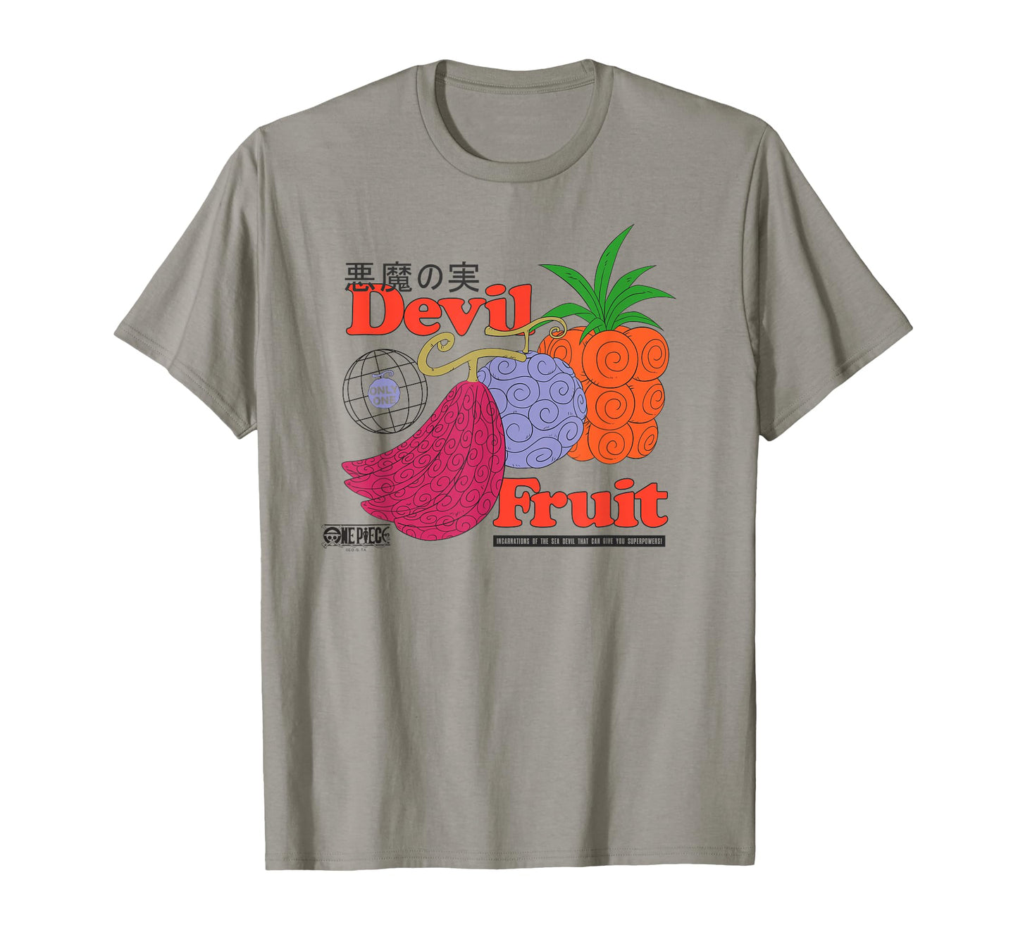One Piece Anime Vintage Devil Fruit Ad with Kanji T-Shirt