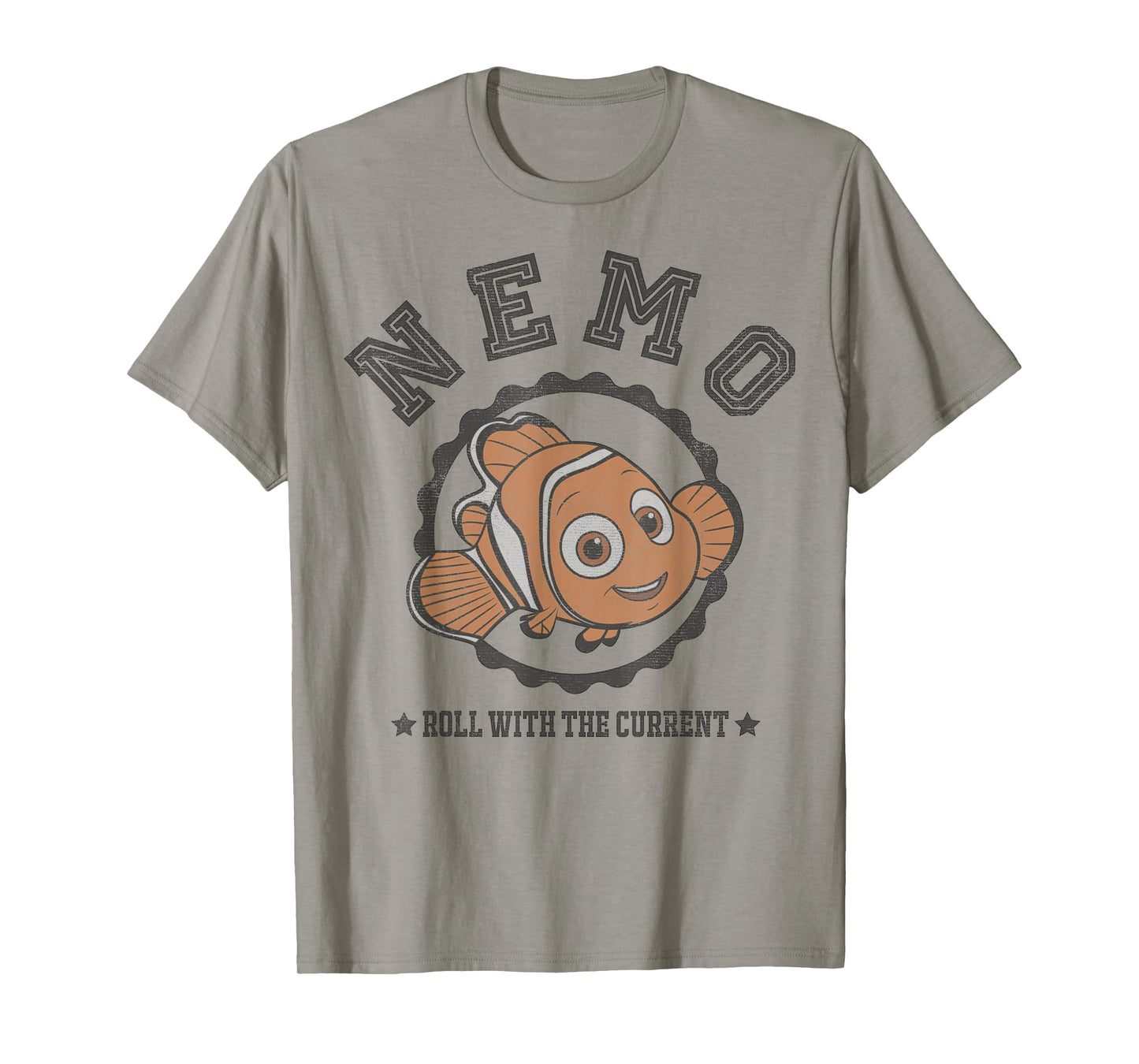 Disney Pixar Finding Dory Nemo Roll with The Current Logo T-Shirt