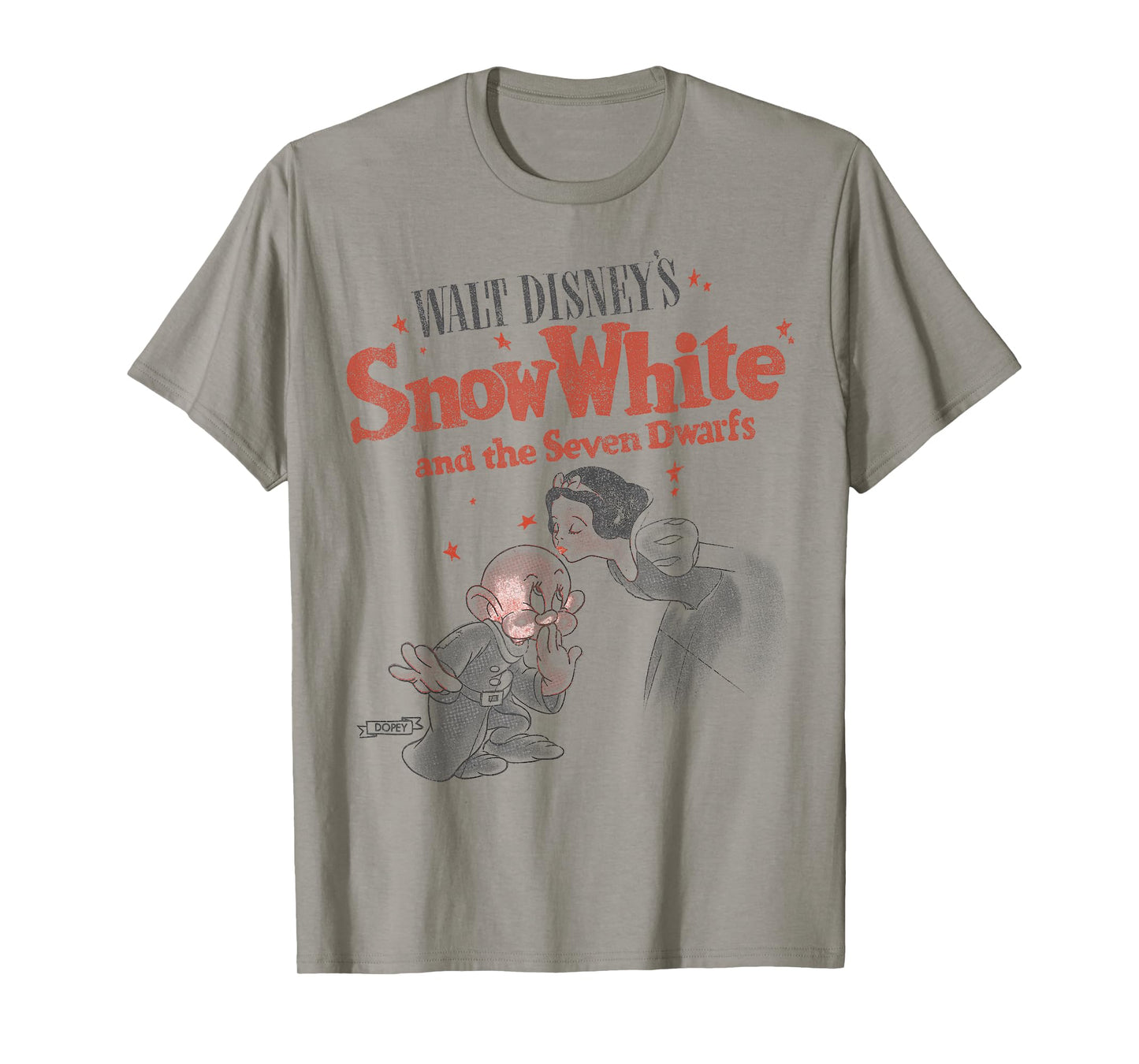 Disney Snow White & Dopey Distressed Portrait T-Shirt Small