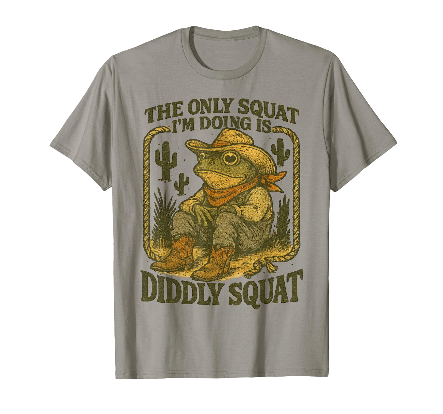 The Only Squad I'm Doing is Diddly Squad Funny Western Frog T-Shirt