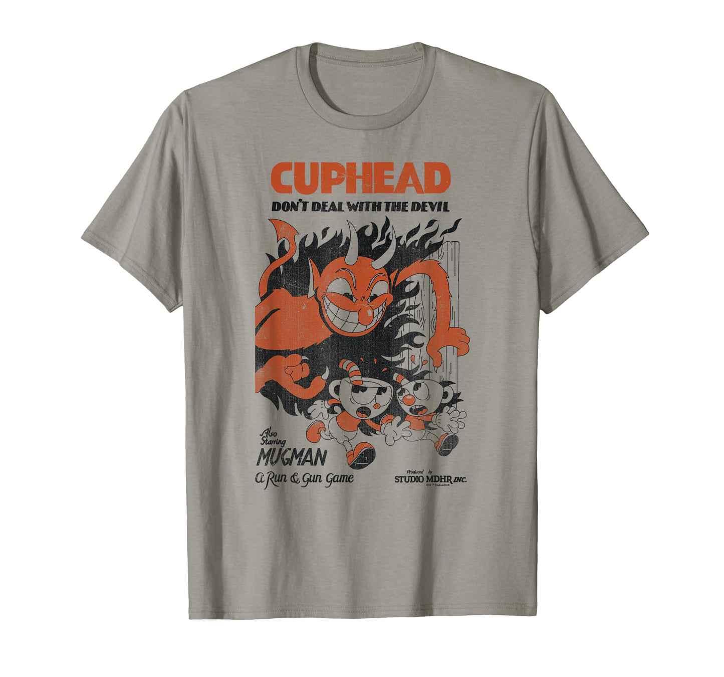 Cuphead Mugman Running From The Devil T-Shirt