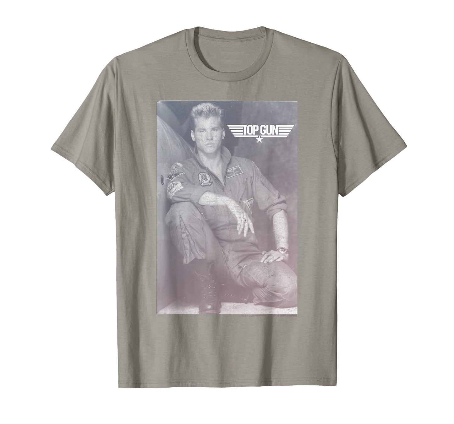Top Gun Lt. Tom 'Iceman' Kazansky Black & White Poster T-Shirt