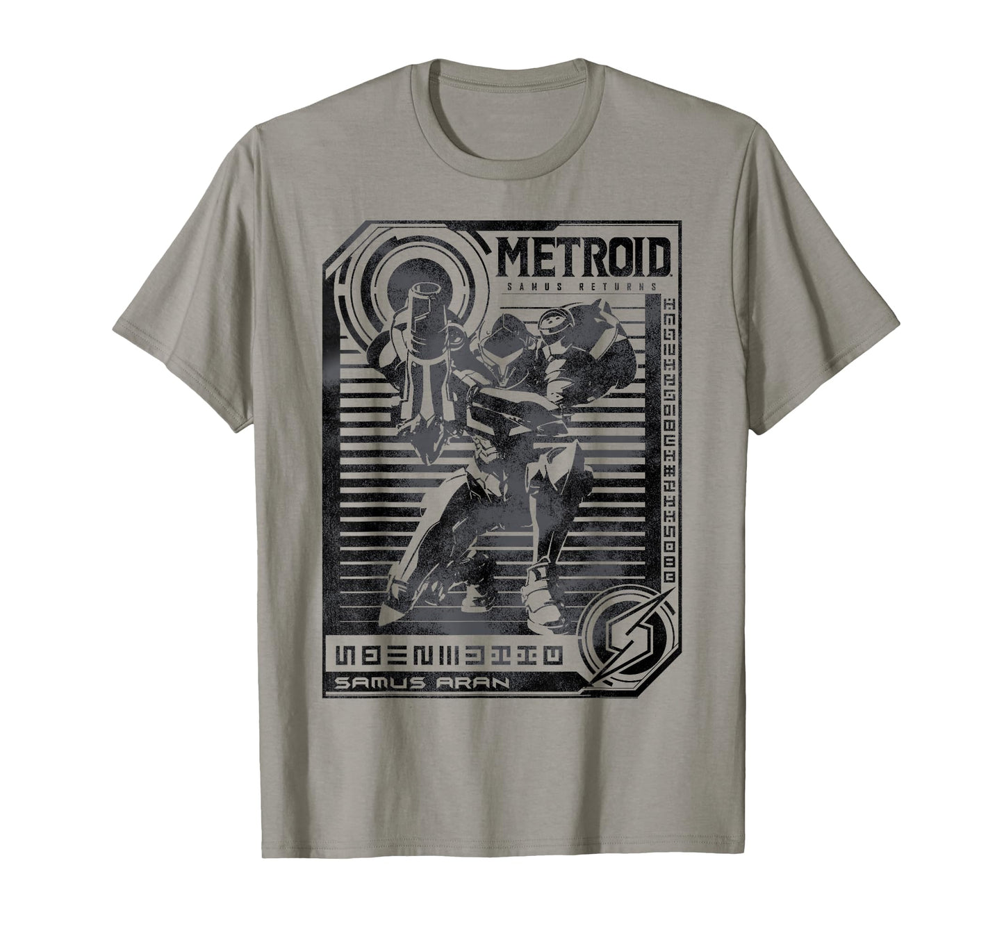 Nintendo Metroid Samus Distressed Poster Graphic T-Shirt T-Shirt