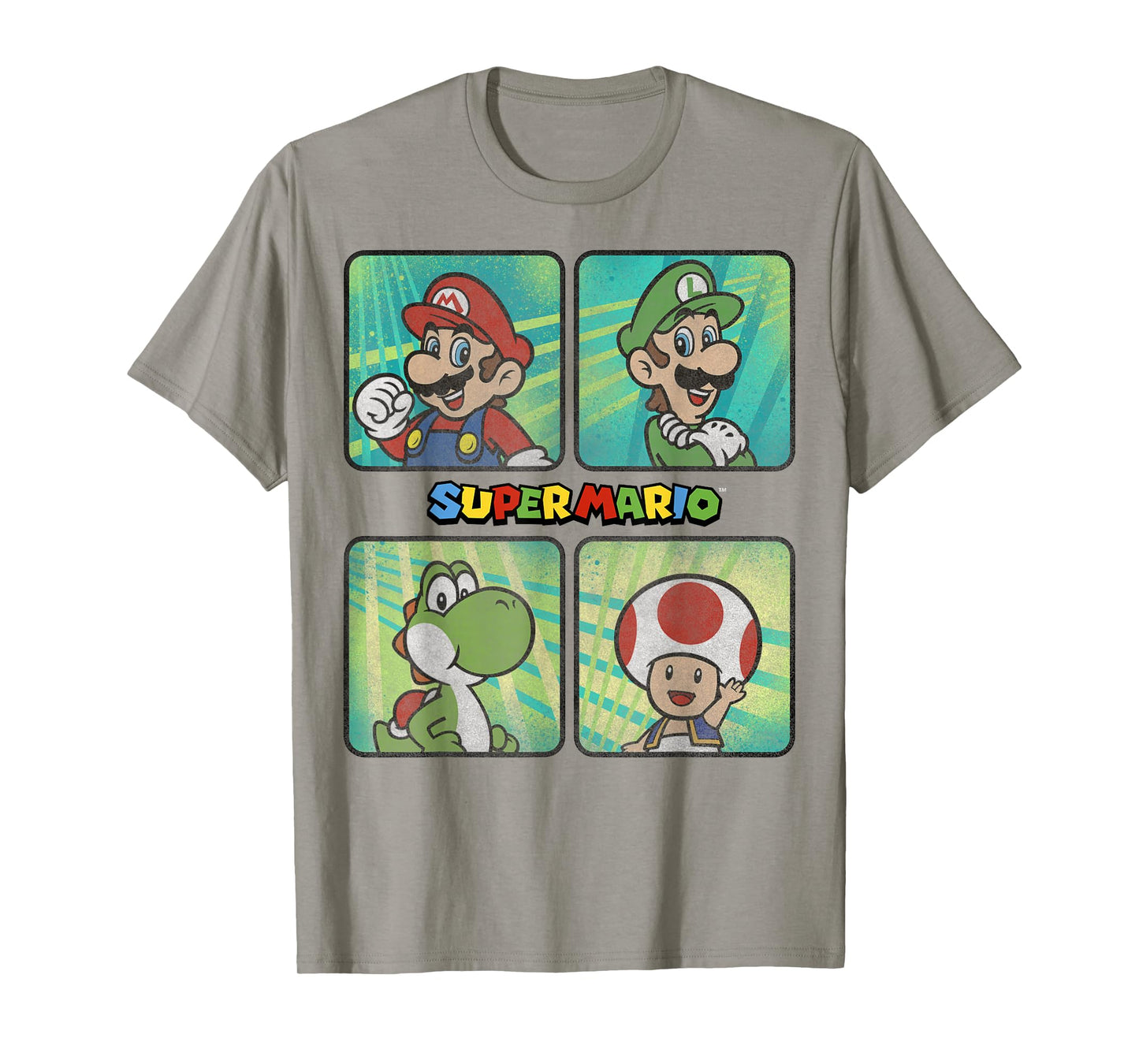 Nintendo Super Mario Brothers Yoshi Toad Splatter T-Shirt T-Shirt