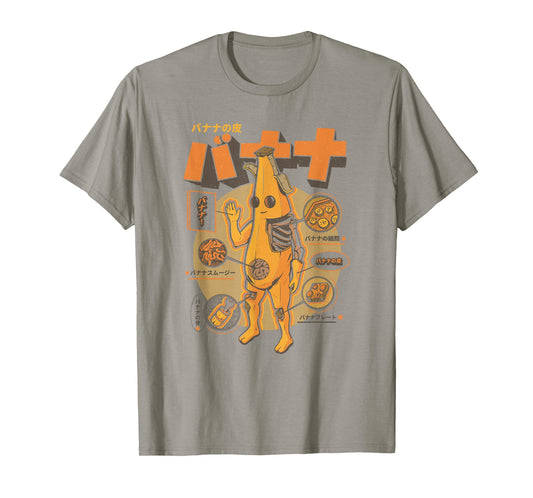 Fortnite Peely Banana Anatomy Retro Kanji T-Shirt