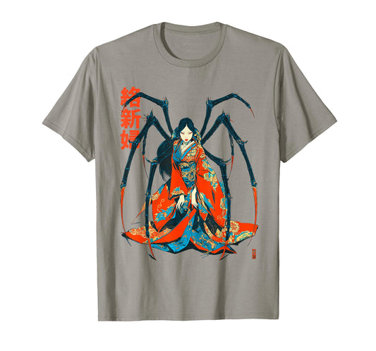 Japanese Vintage Demon Jorogumo Spider Woman Yokai Horror T-Shirt