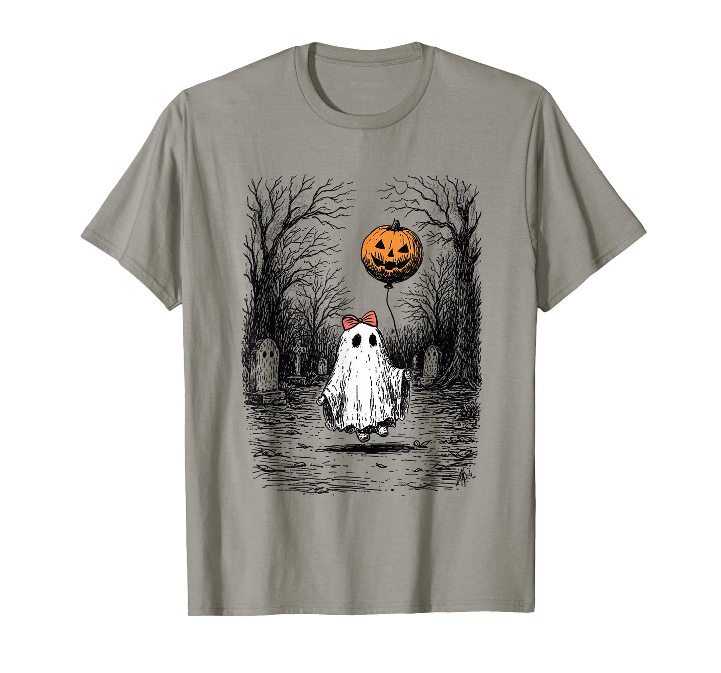Horror Halloween Ghost Fall Pumpkin Spooky Season Women T-Shirt