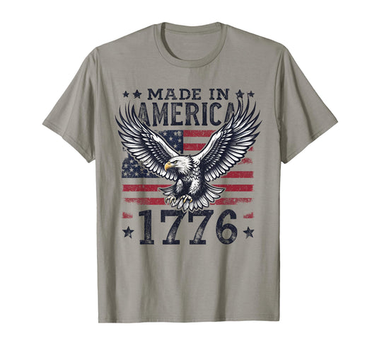 Made in America 1776 Eagle USA Patriotic 4th of July T-Shirt