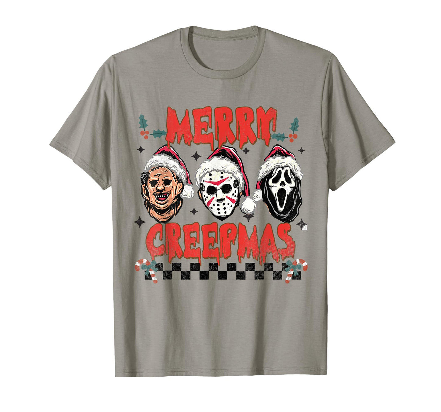 Merry Creepmas - Horror Lovers Christmas Santa T-Shirt