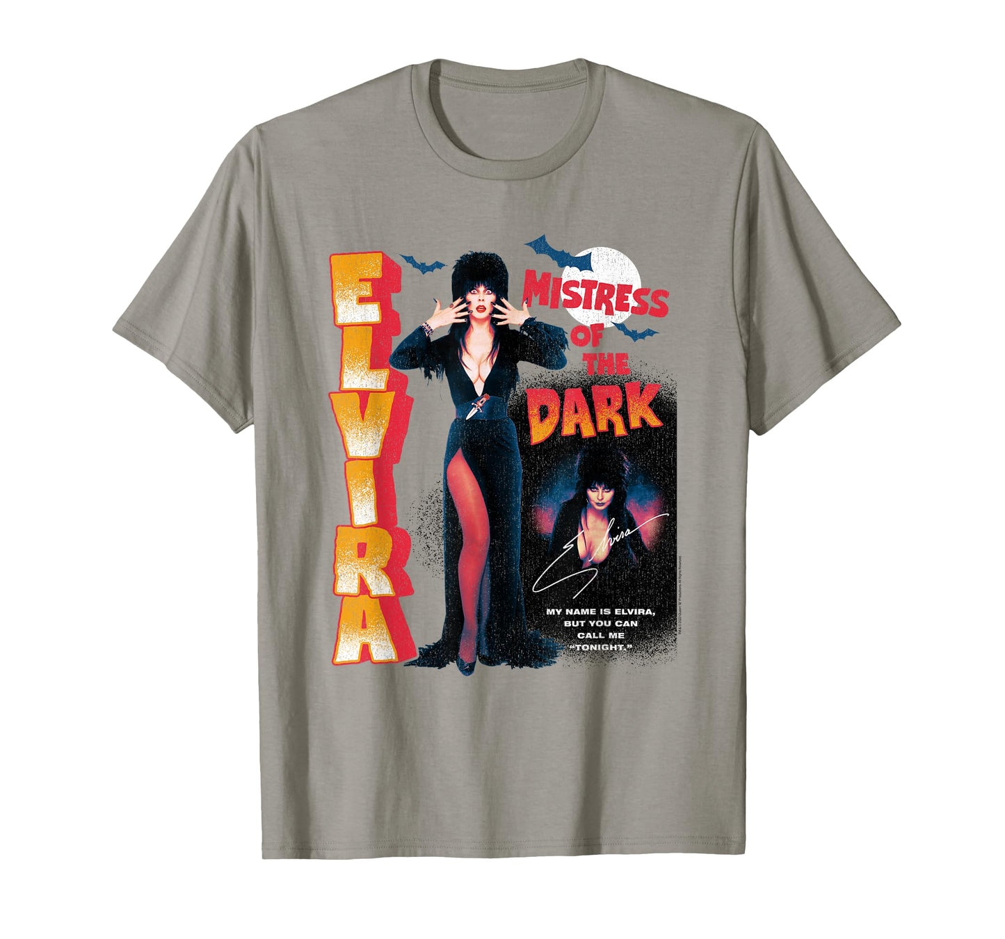 Elvira Mistress of the Dark Vintage Pin-Up Poster Retro T-Shirt