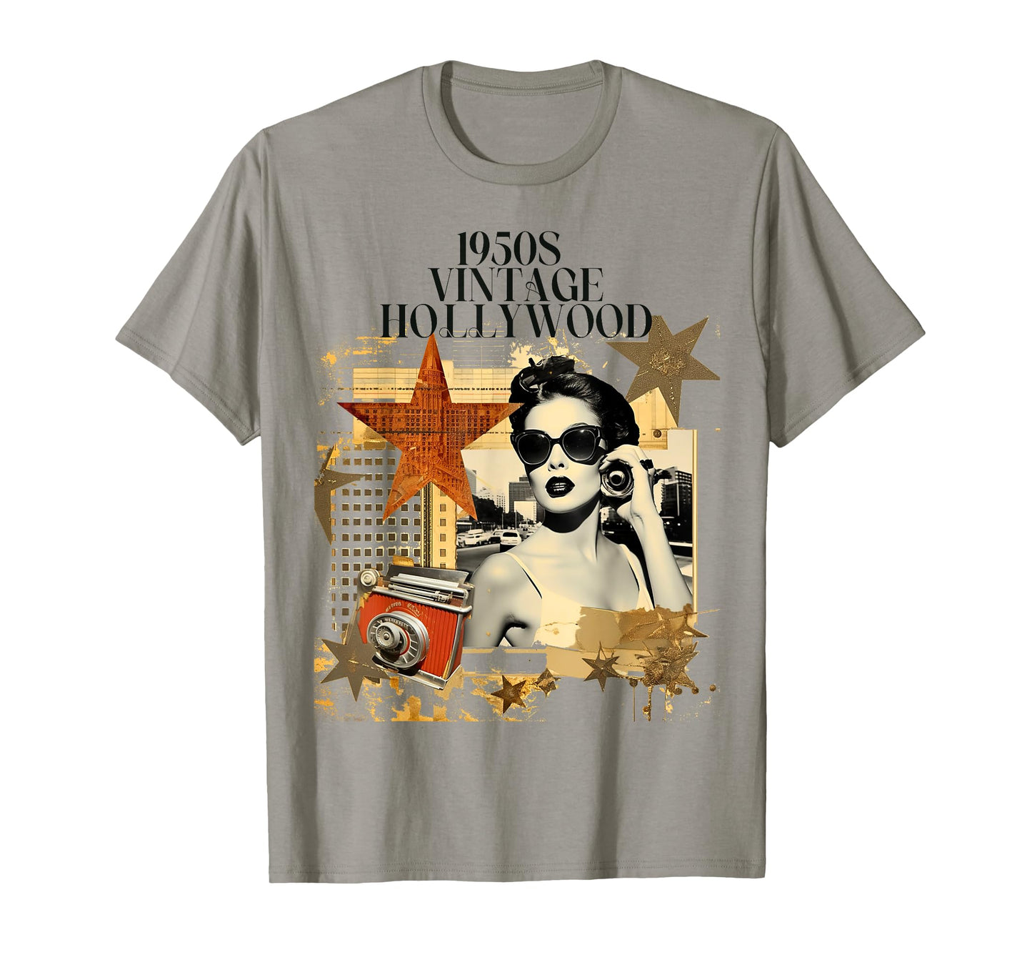 Retro Vintage Hollywood California Design T-Shirt