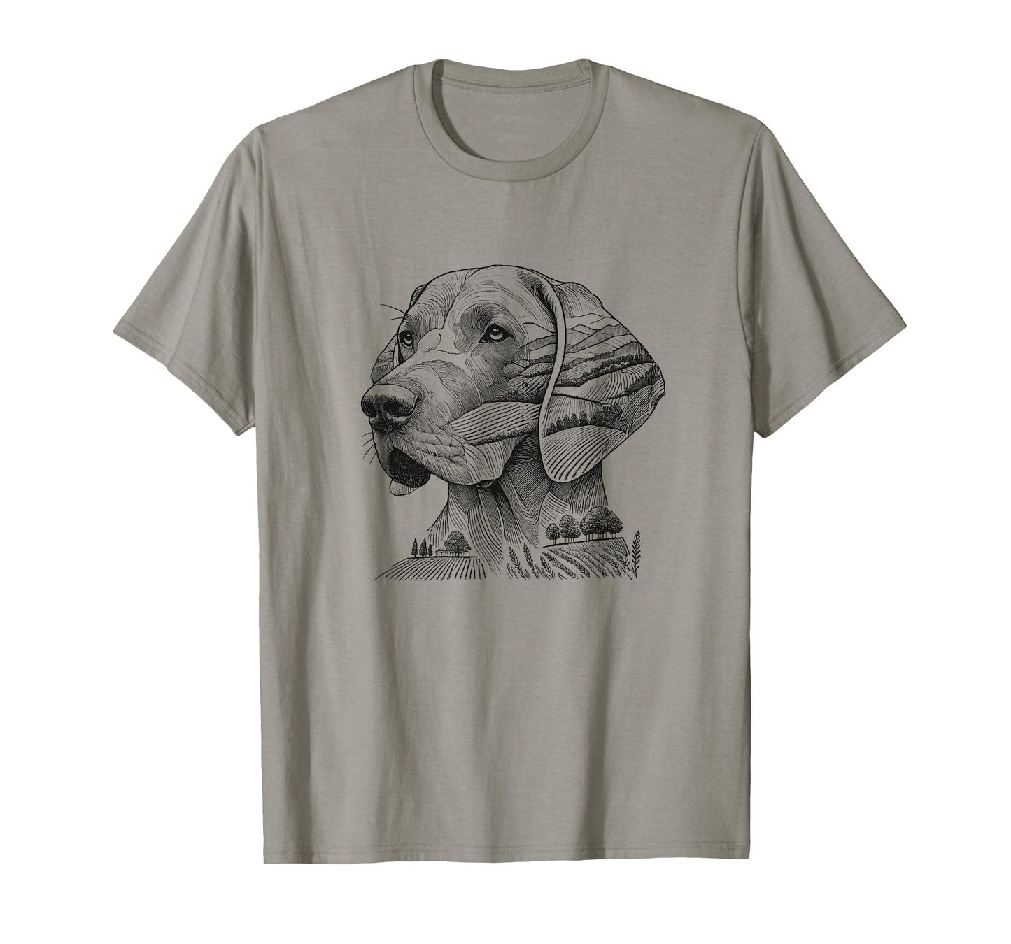 Weimaraner Nature Memorial Design For Dog Owner T-Shirt