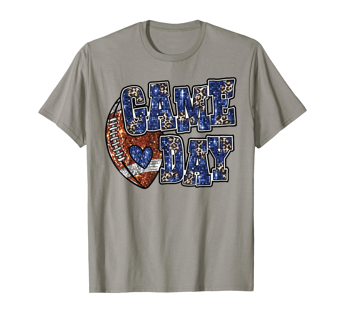 Game Day Leopard Football Bling Bling Football Lover T-Shirt