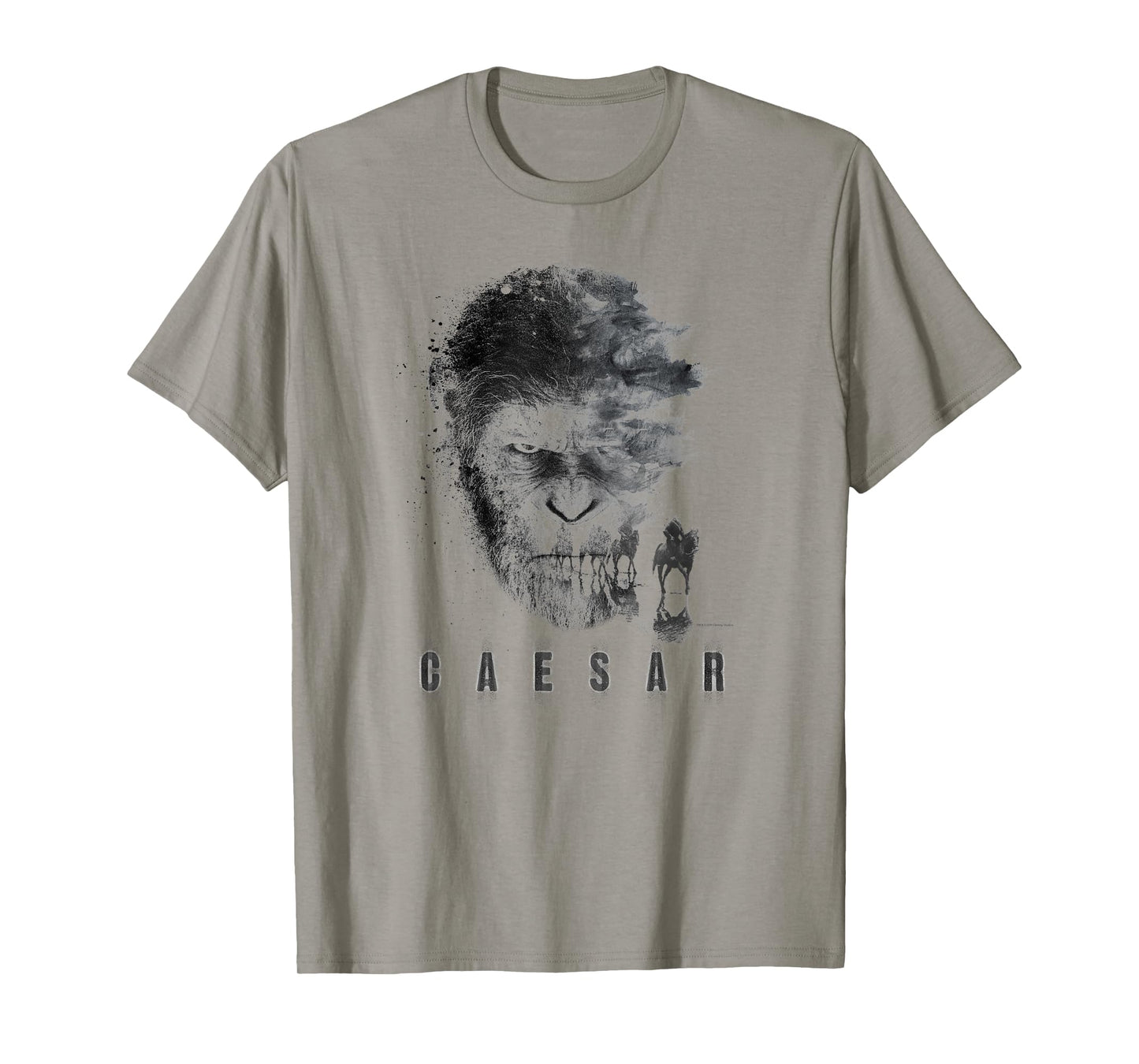War for The Planet of The Apes Monochrome Caesar & Riders T-Shirt