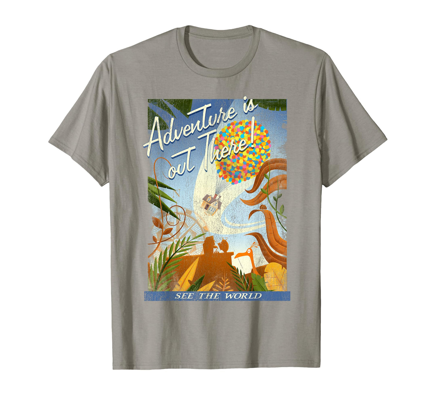 Disney Pixar Up Poster Distressed Vintage Graphic T-Shirt T-Shirt